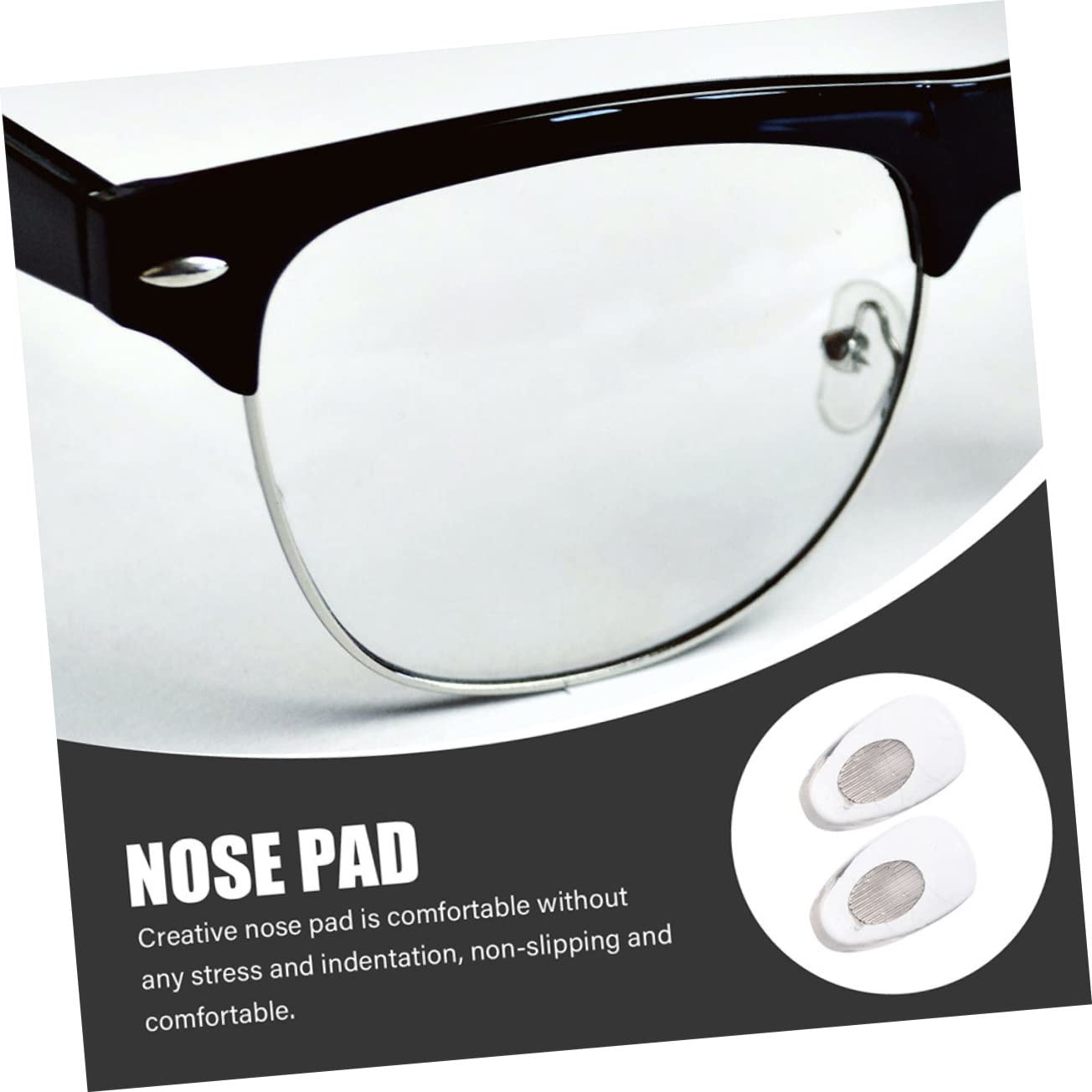 PartyKindom 75pares Almohadillas Nasales De Silicona Transparente Para Gafas Antideslizantes Comodidad y Sujeción Para Uso Diario y Gafas De Sol