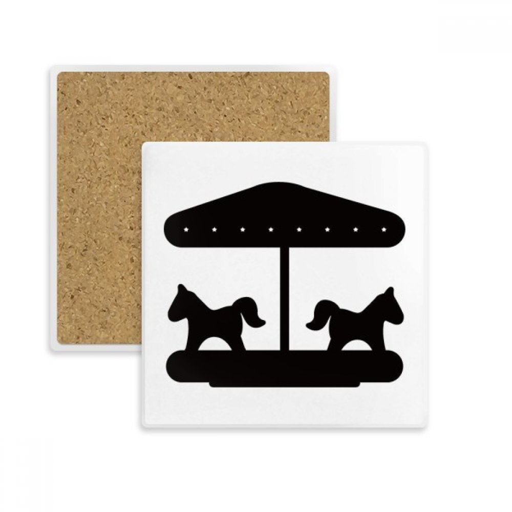 Dessous de verre carrousel noir absorbant : stop aux taches d'eau sur vos tables