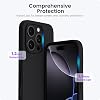 URUCHI iPhone 16 Pro 6.3 Case, Thin Liquid Silicone Full Coated, 3 Layer Soft Gel Rubber, Microfiber Lined, Shockproof and Scratch Resistant Protective Phone Case, Black