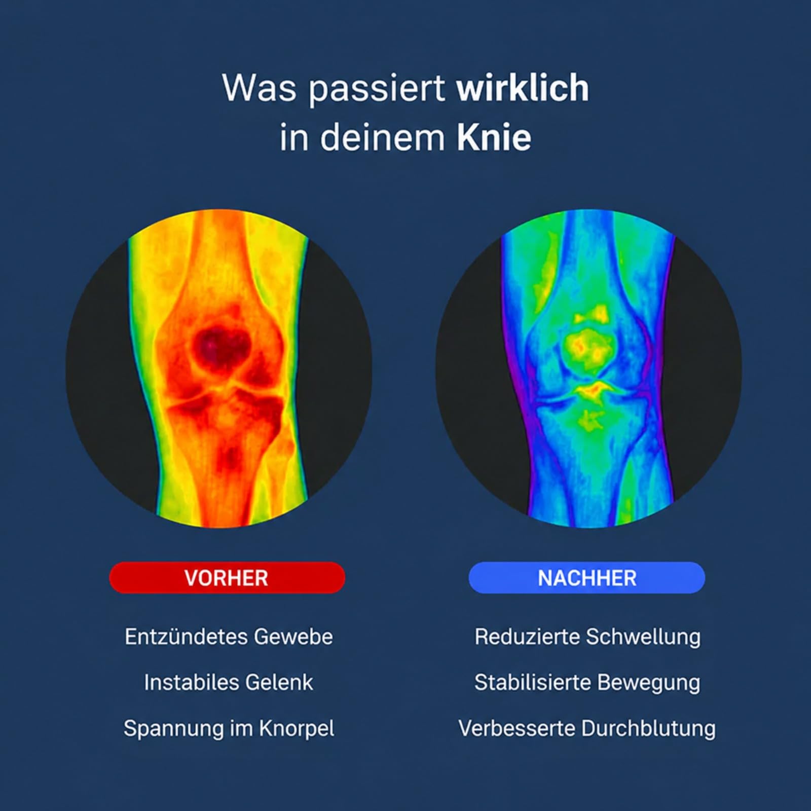 celuvae KnaufKniebandage zur Schmerzlinderung, Verstellbare Kniestütze mit Gel-Pad & Springs (Schwarz-Rechts,L(65-85kg))