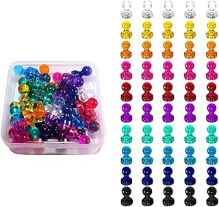 Uposao 72 szt Biała tablica magnesy na lodówkę z mocnymi magnesami magnetycznymi z pudełkiem do przechowywania białej tablicy, lodówki, karty i kalendarza magnetycznego