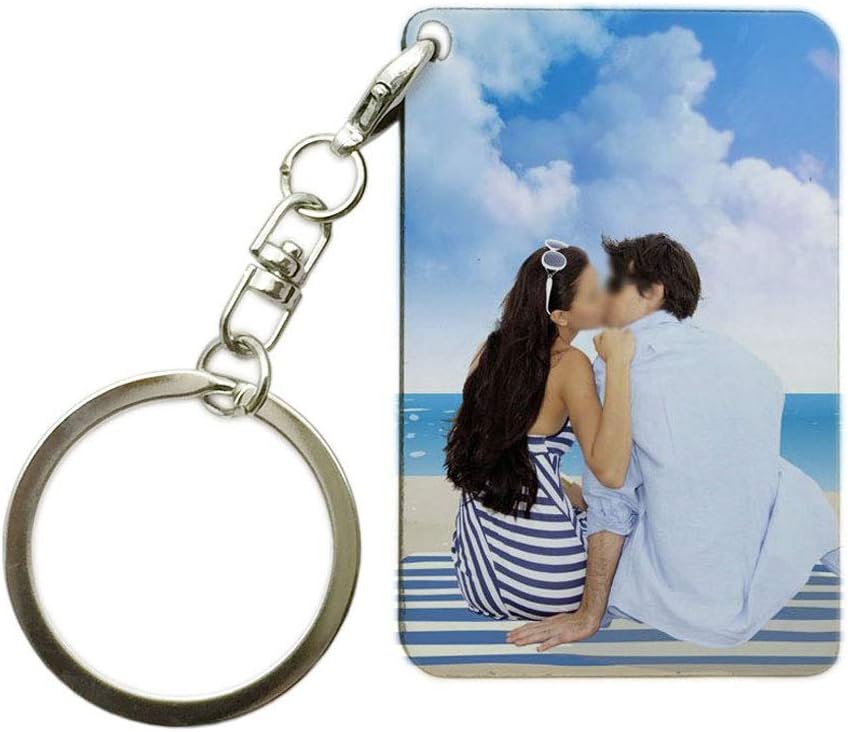 1.6×2.4ich Personalized Custom Keychain Print Logo Photo Picture Key Chains Holder 4×6cm