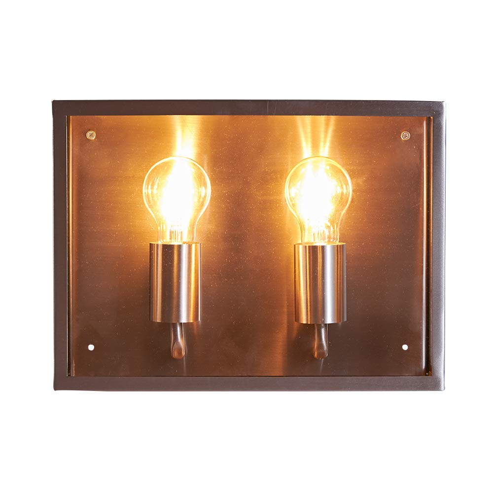 Trueshopping Biard Valbo Stainless Steel Outdoor Twin Light