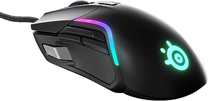 SteelSeries Rival 5 Gaming Mouse with PrismSync RGB Lighting and 9 Programmable Buttons – FPS, MOBA, MMO, Battle Royale...