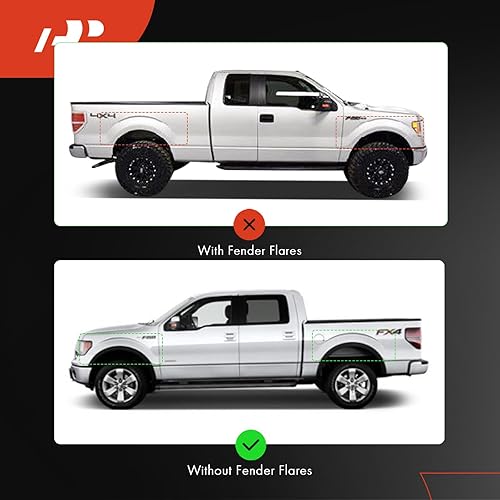 Miniatura 2 de A-Premium Juego de 4 unidades de guardabarros con accesorios compatibles con Ford F-150, 2004-2014, Pickup, (se adapta a guardabarros sin