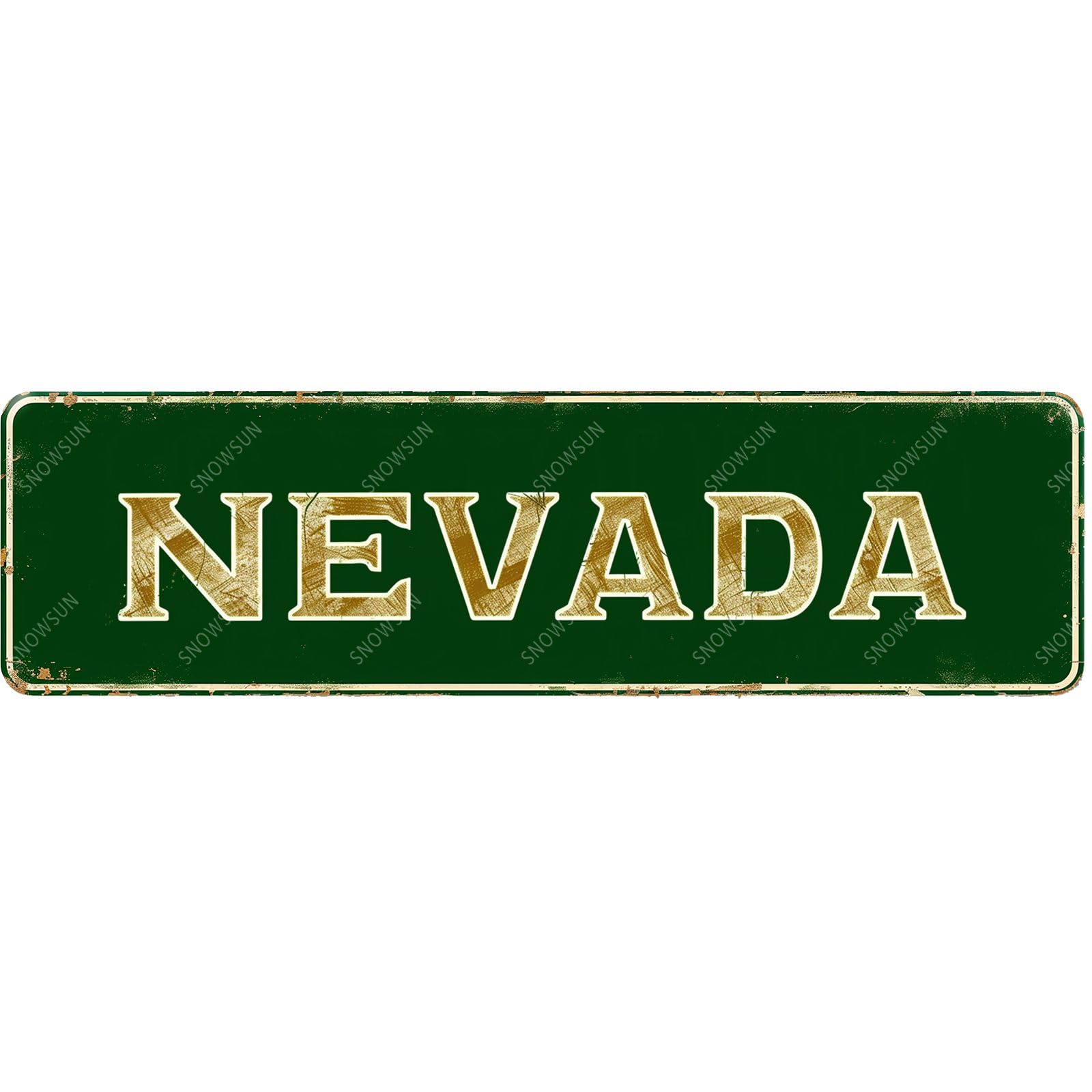Nevada Street Sign Vintage Tin Signs Art Plaque for Home Office Bar Garden Cafe Yard Garage 4x16 Inch