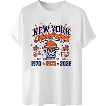 New York Basketball 2026 Championship Finals Fan T-Shirt, Trophy Hoop Graphic Tees, Short Sleeve Sports Casual Top