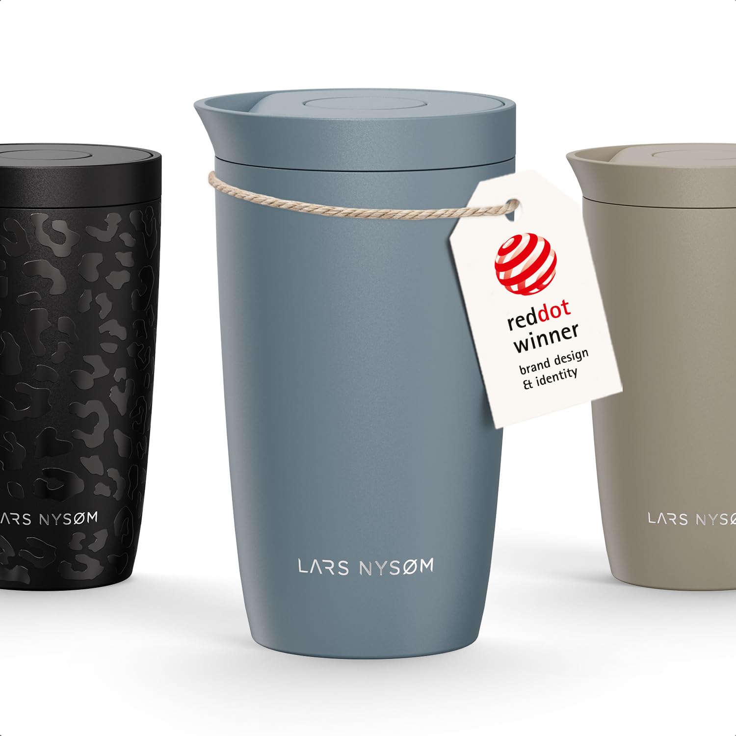LARS NYSØM Thermo Coffee Mug to go with Strap 350ml - Coffee Travel Mug