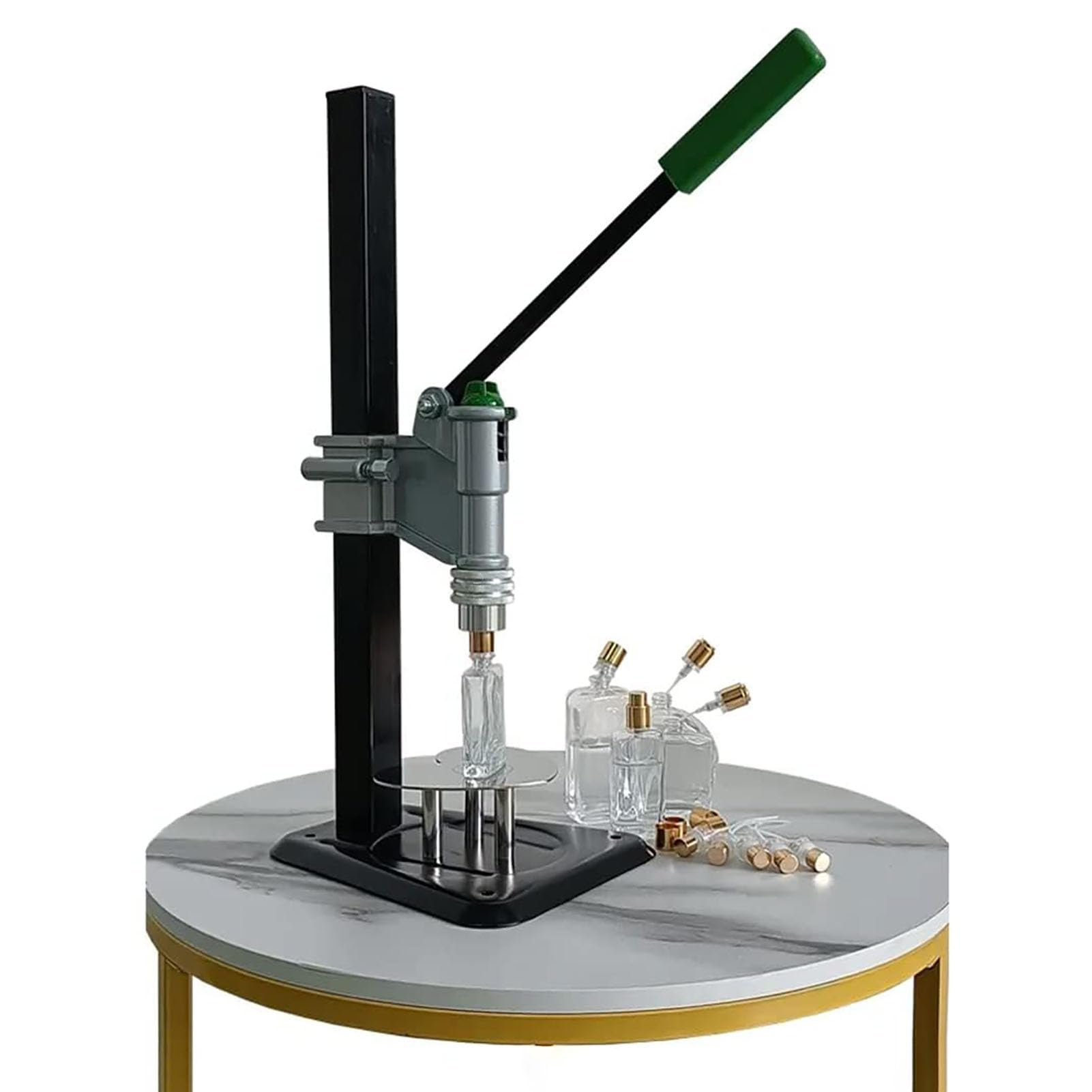 Sertisseuse Manuelle De Bouteilles De Parfum, Machine De Capsulage De Bouteilles De Pulvérisation De 13 à 15 Mm avec Hauteur Réglable, pour Bouteilles De Parfum/Huile Essentielle