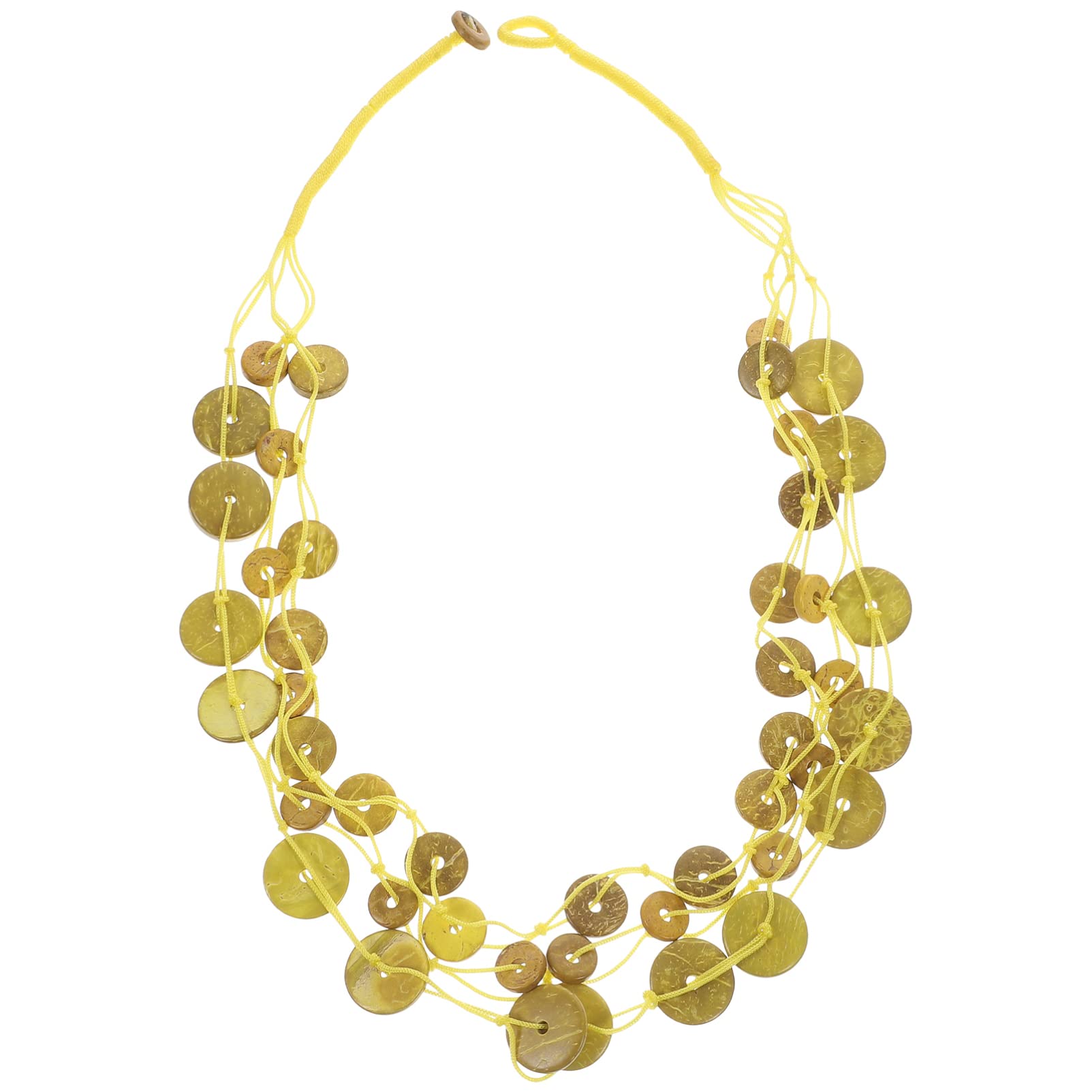 PRETYZOOM 5pezzi Collana Boho Legno Di Cocco Con Perline Per Donne Accessorio Moda Leggero e Resistente Per Spiaggia e Attività All Aperto