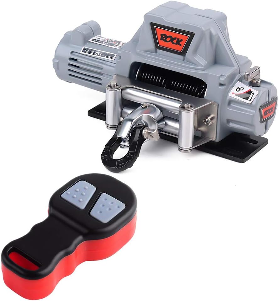 INJORA RC Wireless Remote Control System Automatic Winch Metal for 1:10 RC Crawler Vehicle Axial SCX10 90046 Traxxas TRX4 Redcat