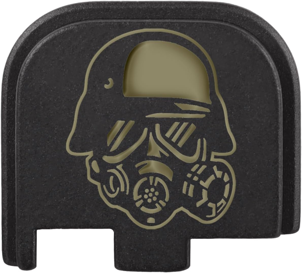 NDZ Performance Rear Slide Cover Plate for Glock 43 43X 48 9mm, Black Aluminum with Dark Blue Laser Engraved Trending Images - Choose Image & Color Fill