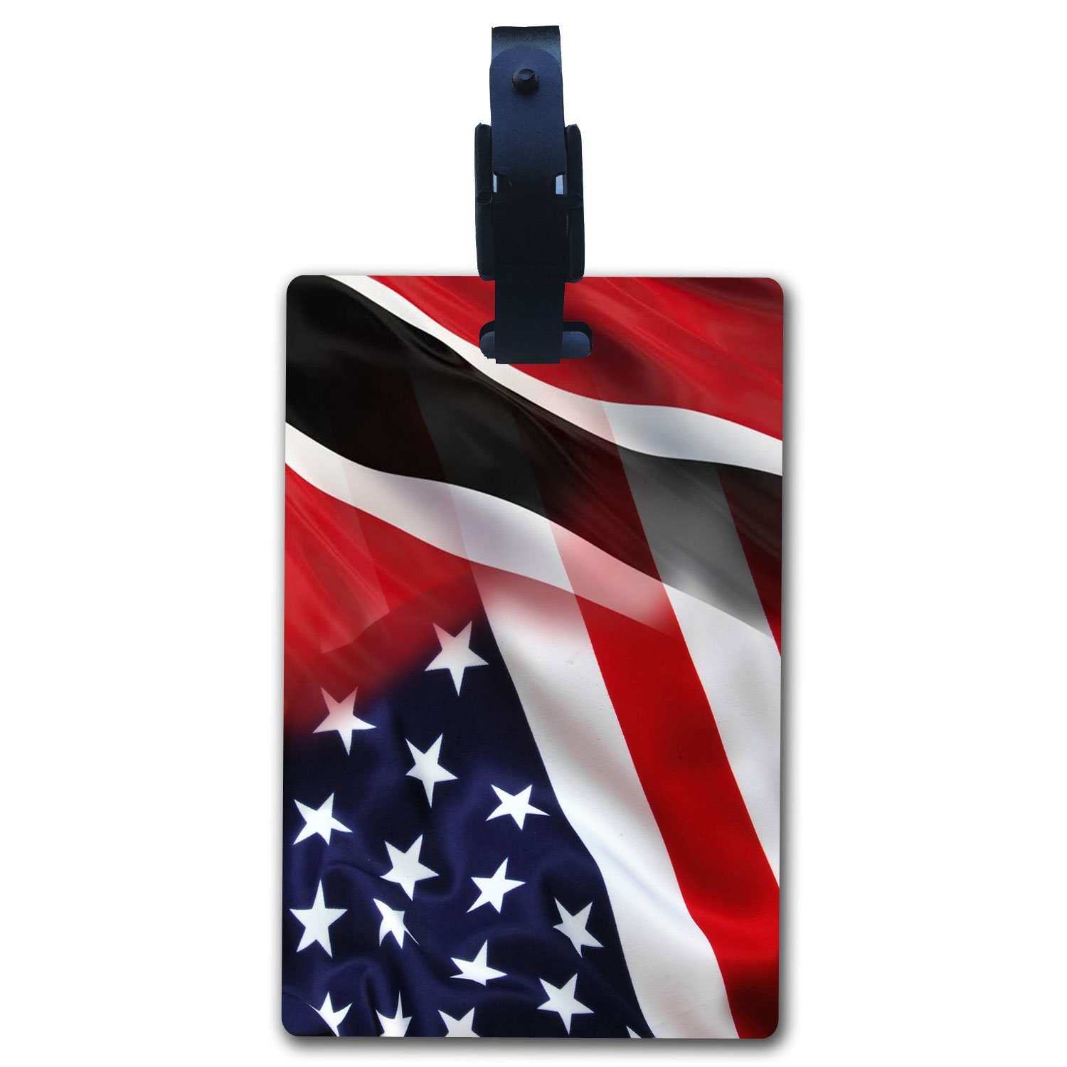 BRGiftShop Luggage Tag Mixed USA and Trinidad and Tobago Flag