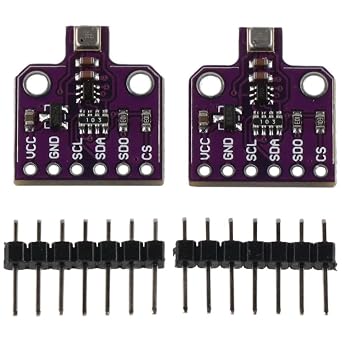 Development Board 2pcs BME680 Practical 4 in 1 Temperature Humidity Pressure Sensor Digital Atmospheric Barometric Board Electronic Building Blocks