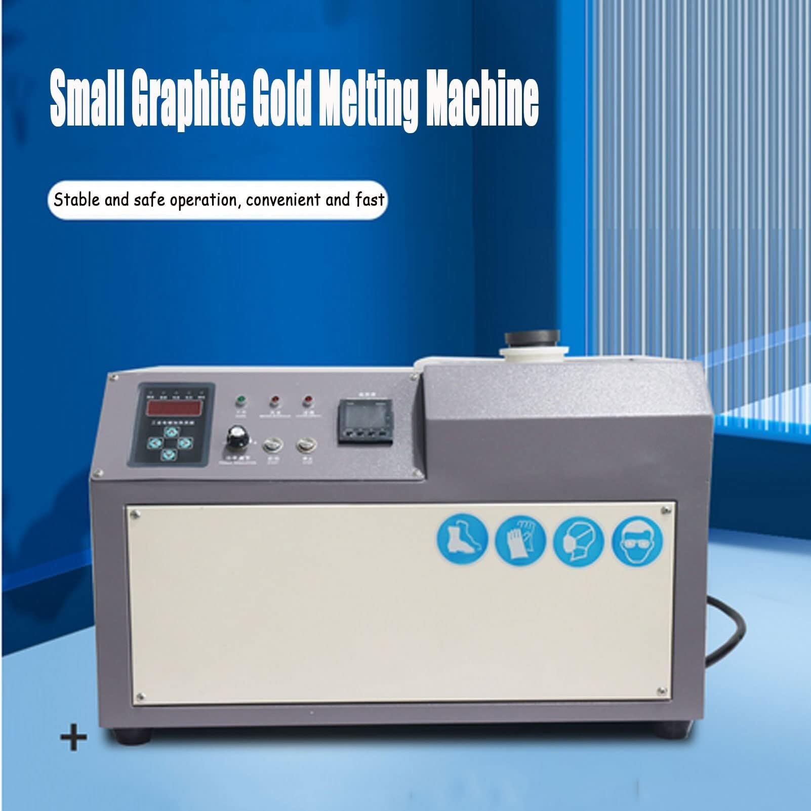 Precious Metal Mini Melting Machine Medium Frequency Induction Heating Melting Furnace Gold and Silver Jewelry Processing Equipment(2KG)