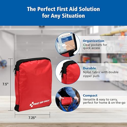 Miniatura 7 de First Aid Only Kit de primeros auxilios de emergencia Home & Go de 313 piezas (91081)