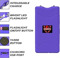 Vista 2 de FIGHTSENSE Kit de autodefensa de 1/2 oz en aerosol de pimienta y mini pistola aturdidora para hombres y mujeres, 25 ráfagas, rango de 12 pies, carga