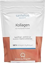 Sanhelios® Premium Collagen Powder - For Skin, Muscles and Bones - 100% Collagen Hydrolysate Peptides Type 1, 2 and 3-450 g = 45 Servings - Easily Soluble, Tasteless, No Additives