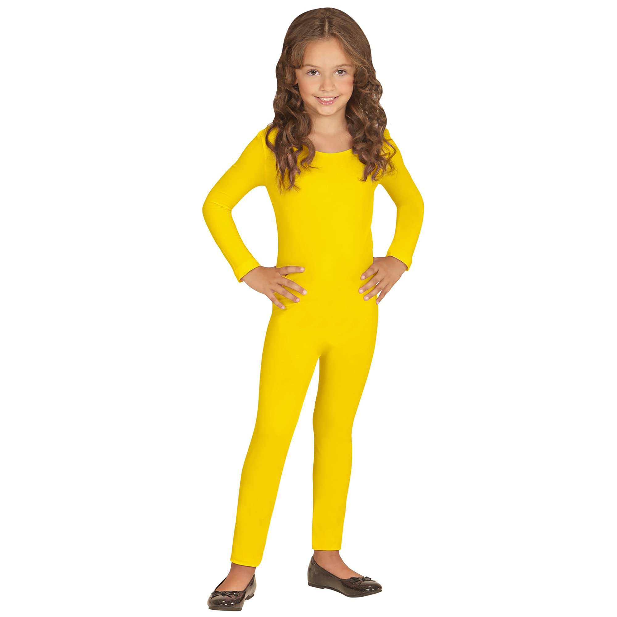 Widmann Child Unisex YELLOW BODYSUIT for Gymnast Dancer Ballet Fancy Dress 116 cm - 128