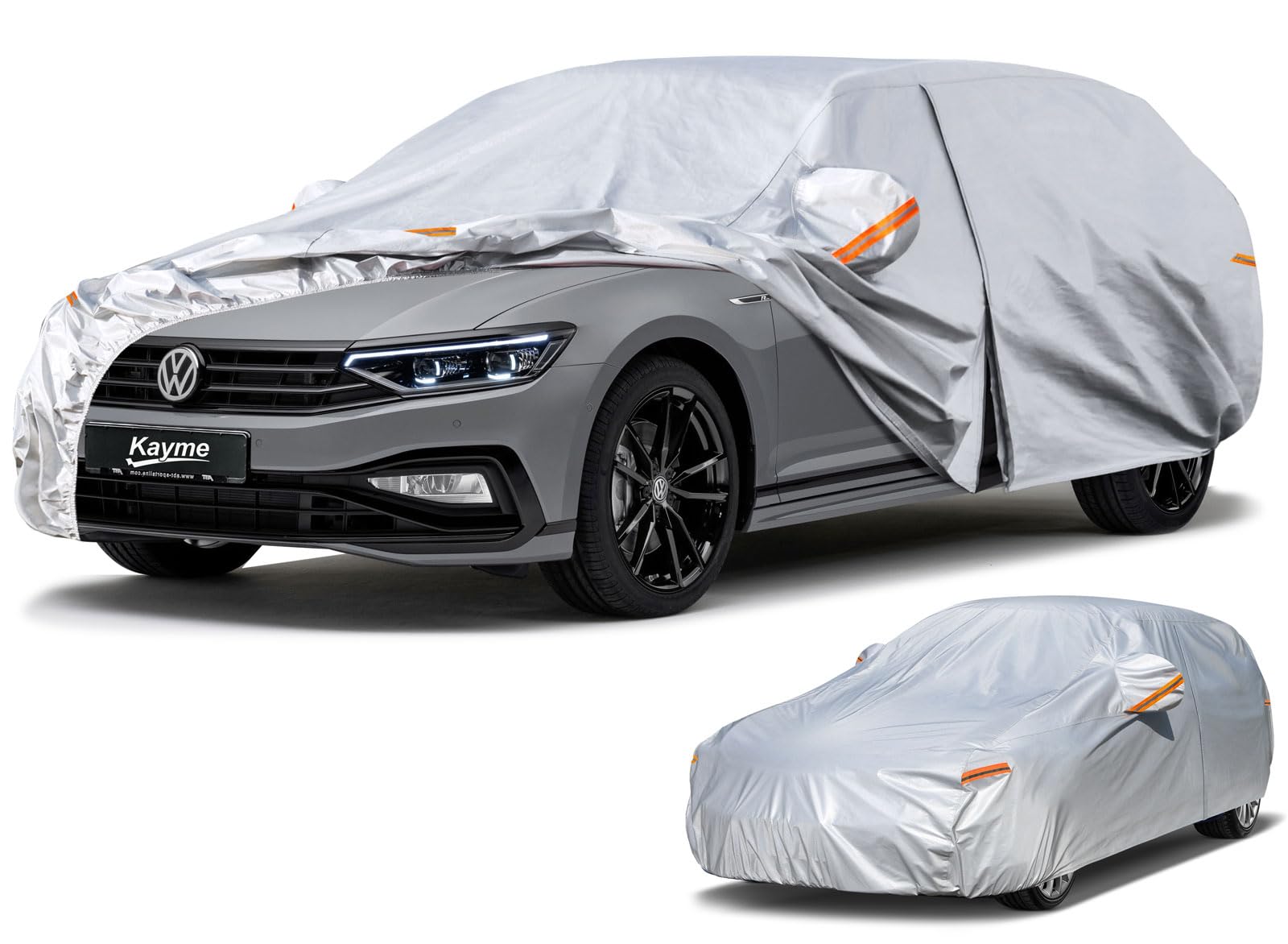 Kayme Funda Coche Exterior, Compatibles con Audi A5 (2009-2025), Cubierta para Coche Impermeable Transpirable Anti-UV Antipolvo de 6 Capas, Cubre Coche con Cremallera y Forro de Algodón. — view 70