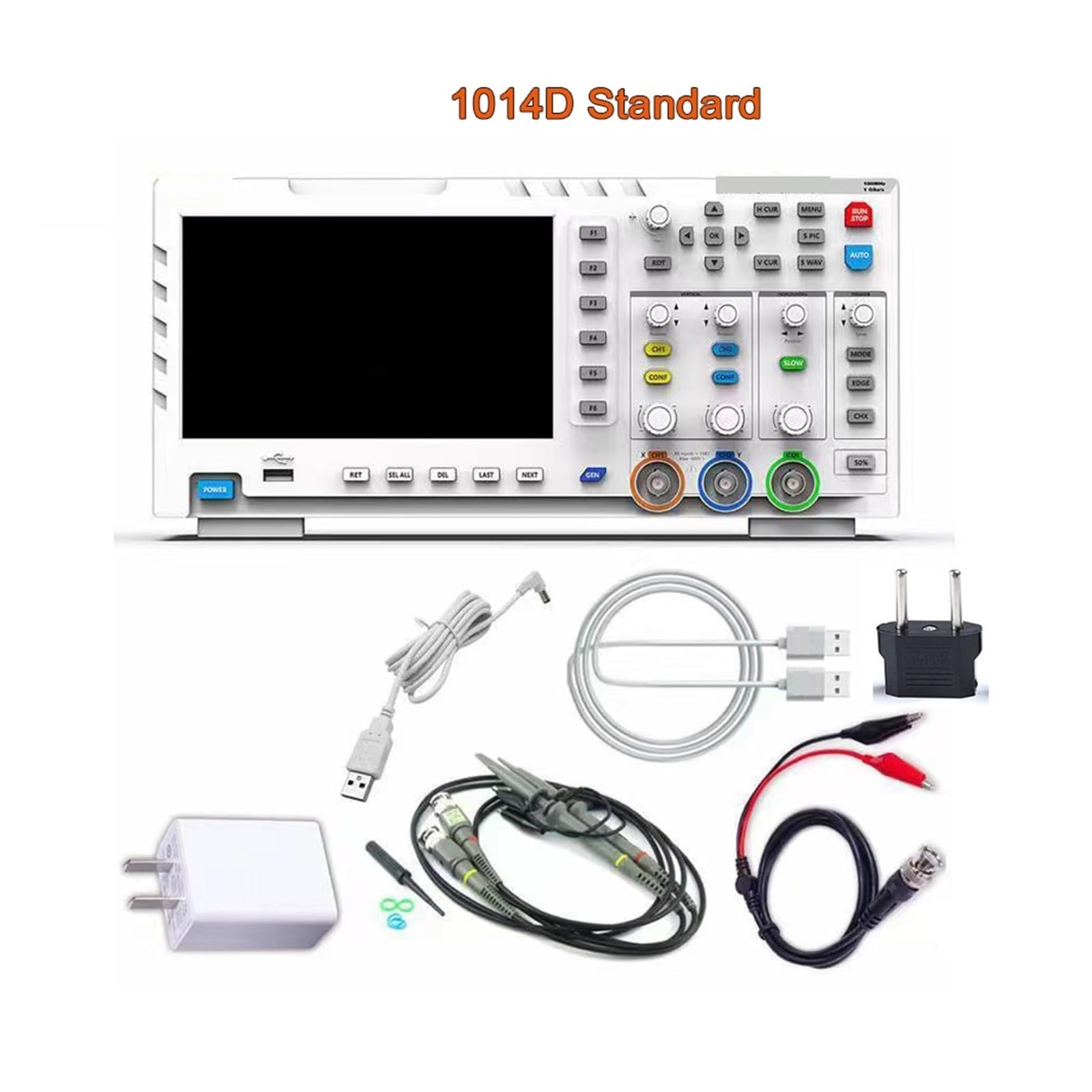Osciloscopio digital 2 en 1 Generador de señal de entrada de doble canal 100MHz* 2 Ancho de banda analógico 1GSa/s Tasa de muestreo(1014D)
