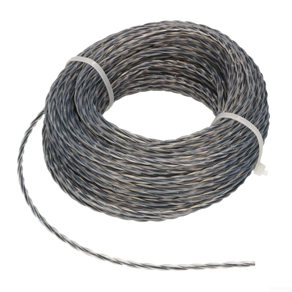 2 Sets Core-reinforced Grass Trimmer Line, Grass Line 2.0-3.0 Mm X 15M (30m) Line Spool, For Brush Cutters Professional(15mx2mmx 2pcs)