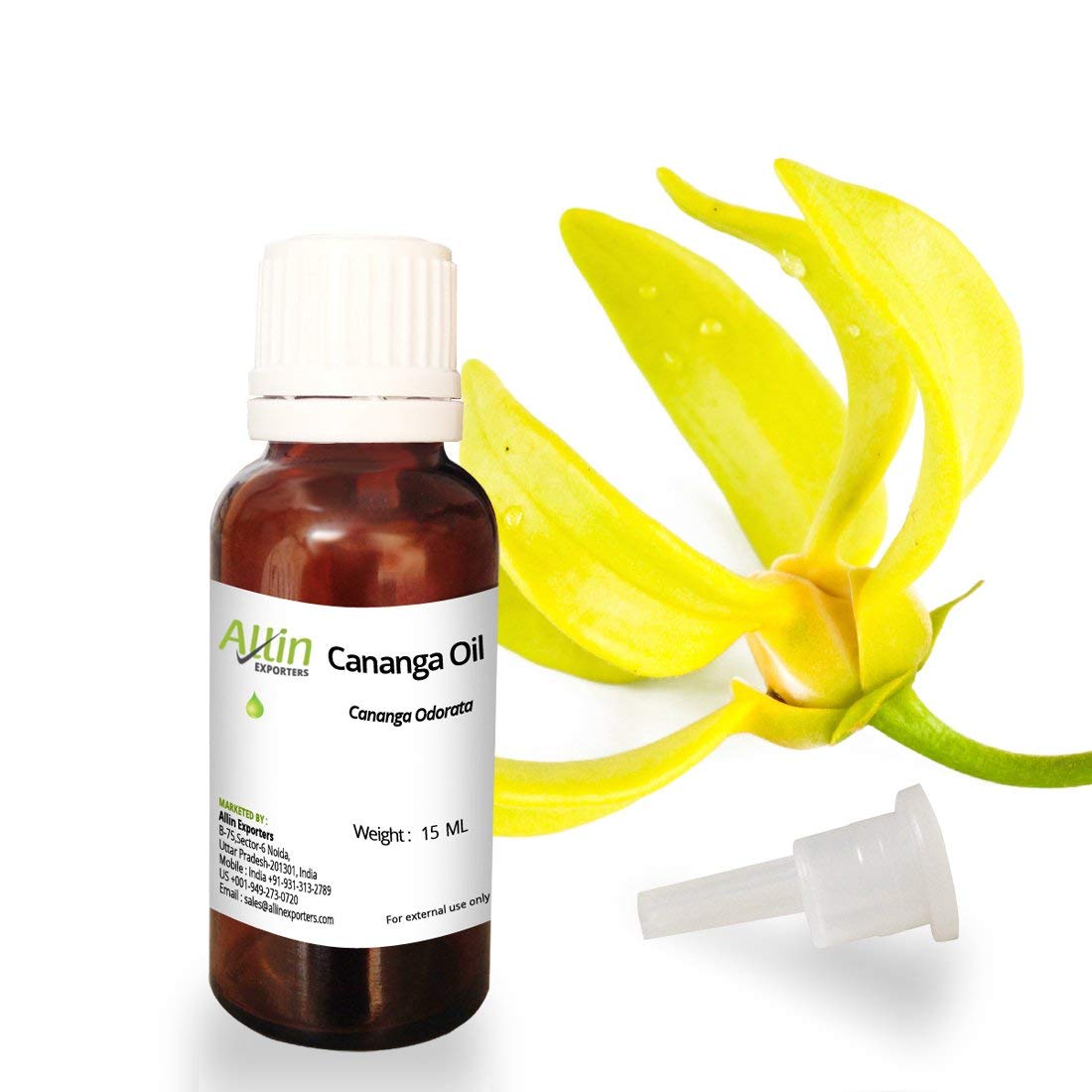 Allin Exporters Cananga Oil – 100% Pure, Natural & Undiluted – 15 ML