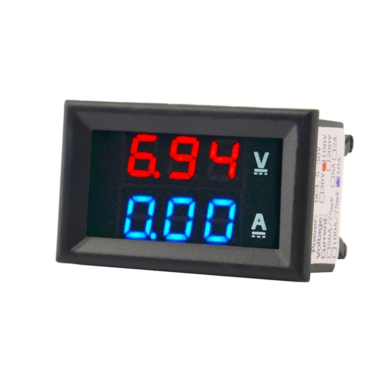 1pc DIY DC100V 10A Voltmeter Ammeter Blue Red Dual Amp Volt Voltage Current Meter Gauge Tester Panel Digital LED Display for Car(Red Green)