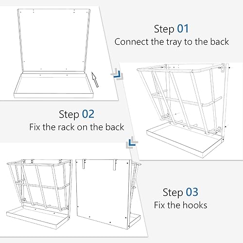 Miniatura 6 de Comedero de heno de 2 piezas, 21.5 galones, estante de heno de cabra de múltiples caras, hierro resistente 2 en 1 para ovejas, caballos, cabras con