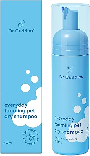 Miniatura 1 de Champú seco espumoso para mascotas, botánicos naturales y desodorantes para pieles con olor fresco en perros y gatos, formulado por veterinarios,