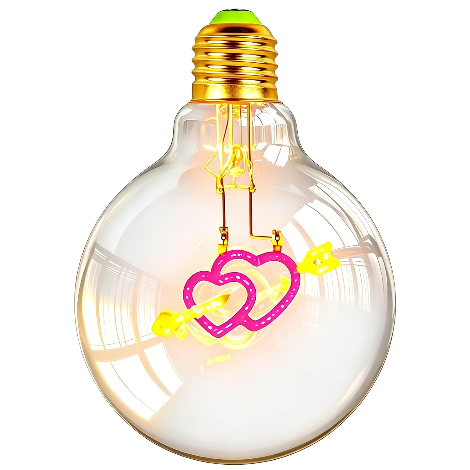 Tianfan Vintage Led Bulb G95 3W Dimmable Cupid's Arrow 220-240V E27 Edison StyleTable Lamp Bulb Decorative Light Bulb (Pendant Light Bulb)