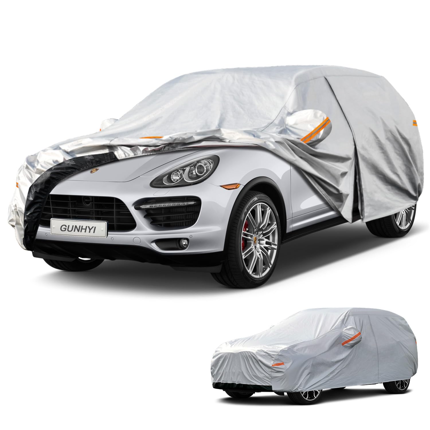 GUNHYI 6 Layers SUV Car Cover Custom Fit Porsche Cayenne (2002-2026) Waterproof All Weather, Heavy Duty Outdoor Snow Sun Rain Uv Protection (Ships from US Warehouse, Delivery 3-8 Days)