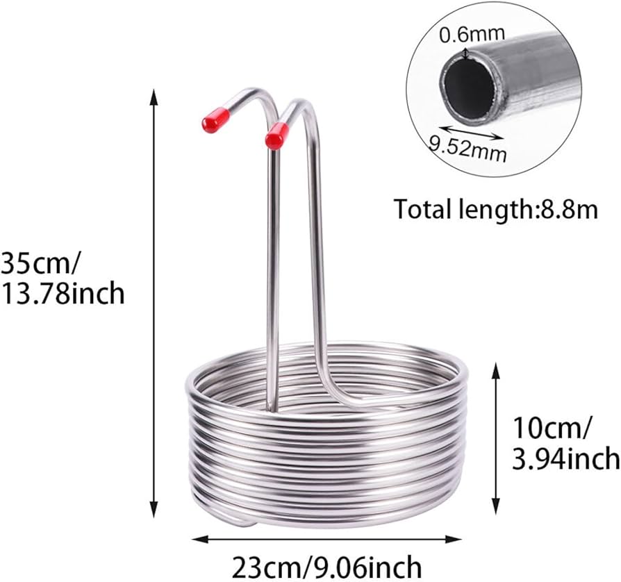 ワイン蒸留 二重管熱交換器 カウンターフロー冷却器 ステンレス　ビールの醸造にも ワイン蒸留 二重管熱交換器 カウンターフロー冷却器 ステンレス