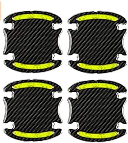 Miniatura 8 de TRUE LINE Automotive Protector de arañazos de fibra de carbono para manija de puerta interior, marcador de advertencia reflectante, moldura de 4