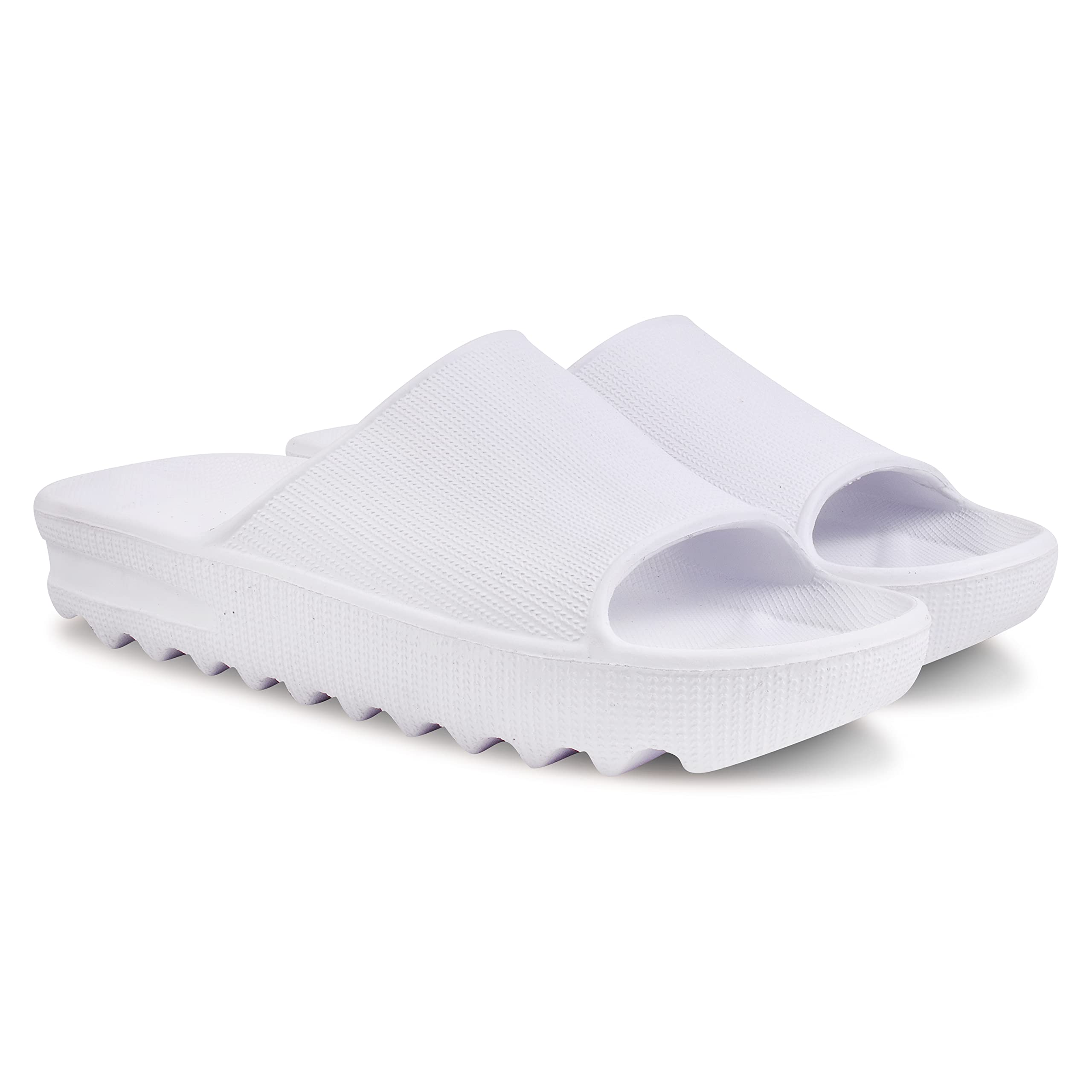 Beonza Men Flip Flop Slides Slippers White 39 5 Eu | Desertcart INDIA