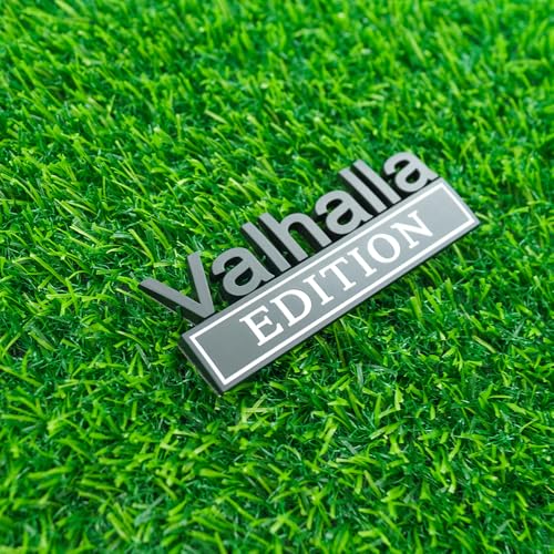 Image of Pair Set Vikings Valhalla Edition Emblem 3D Fender Badge Decal BumperSticker Nameplate for Universal Vehicle, Car, Truck, SUV Motorcycle Accessories Viking Seasons (Black White)