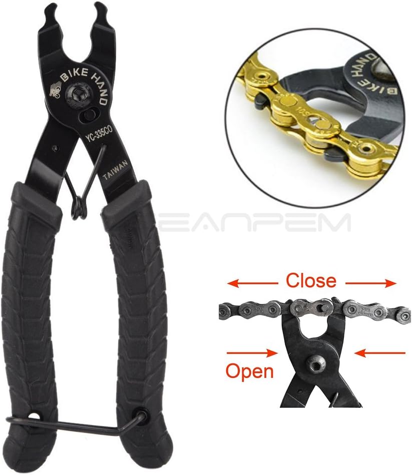 seaNpem Master Link Pliers Bicycle Chain Tool, Bike Repair Tools with Magic Buckle & Non-slip Handle, Spring Designemove Bicycle Chain, Bicycle Chain Closer Remover Connector Pliers Tool