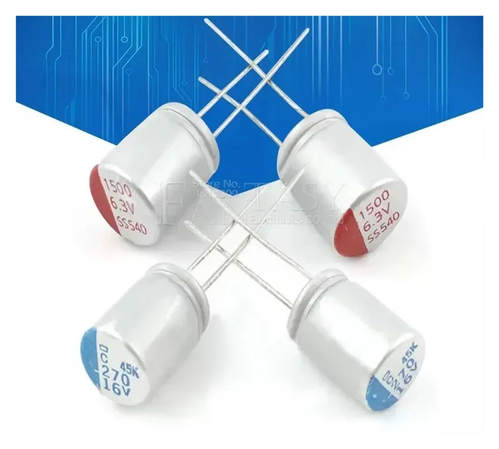 Condensateurs solides ultra stables de 16V 270UF pour circuits graphiques