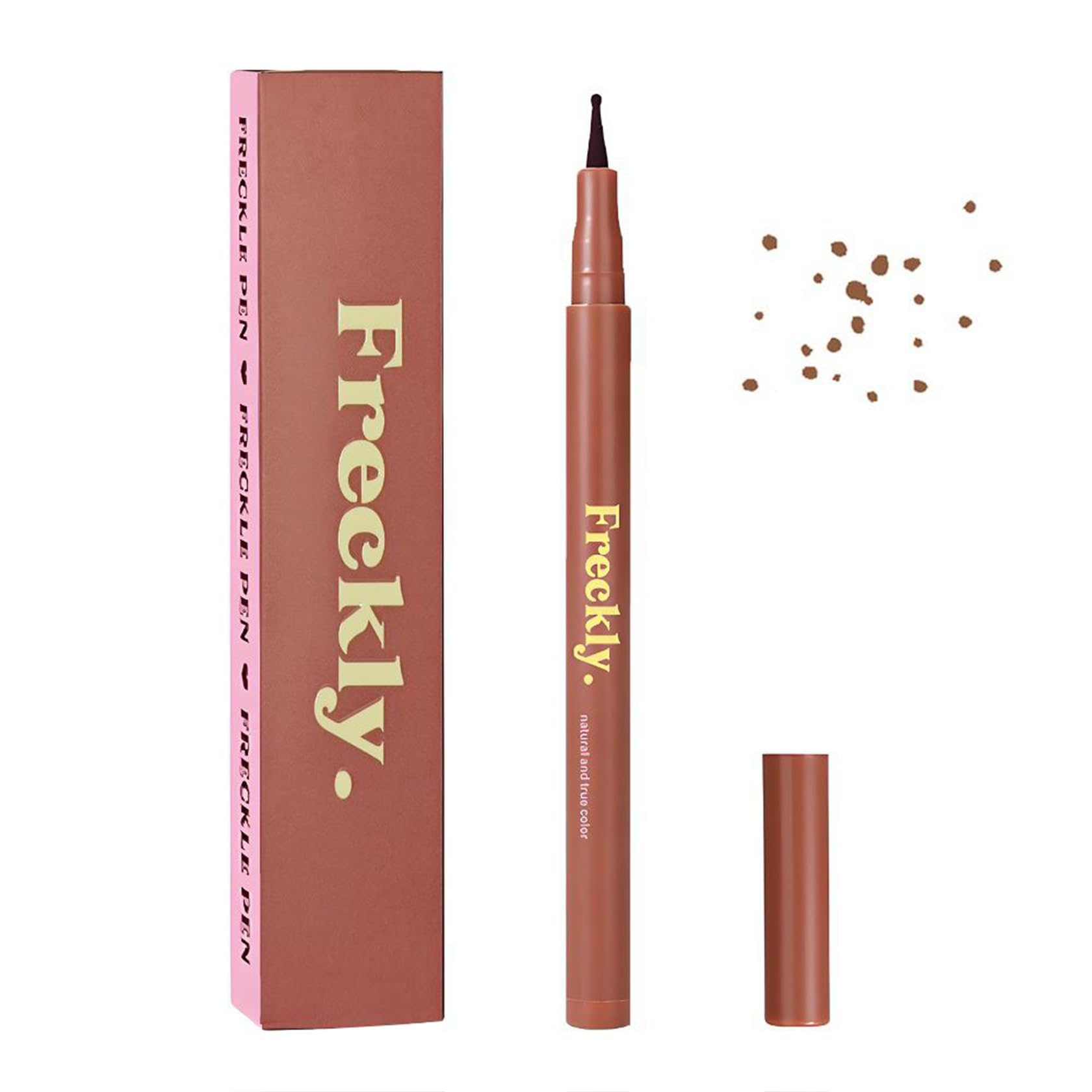 Natural, Realistic Faux Freckles with Felt Tip Applicator, Quick-Drying, Long-Lasting, Waterproof Freckle Pen