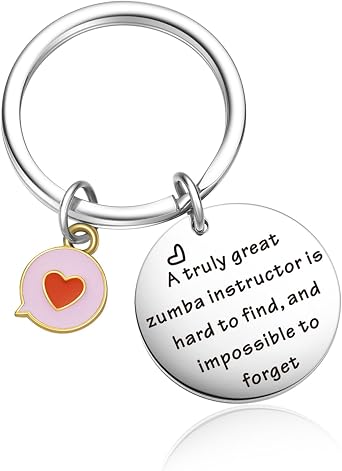 Zumba Themed Gifts for Coach - Instructor Going Away Keychain - Dance Gift