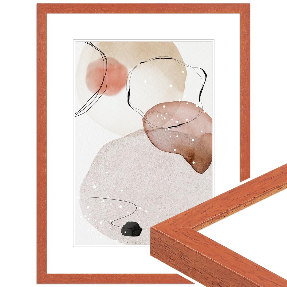 WANDStyle H950 Picture Frame A4 Cherry Tree DIN A4 Picture Frame Wood Modern 30 x 21 cm High-Quality Wooden Picture Frame Poster Frame for Hanging Frame 21 x 30 cm Photo Frame H950 Made in Germany