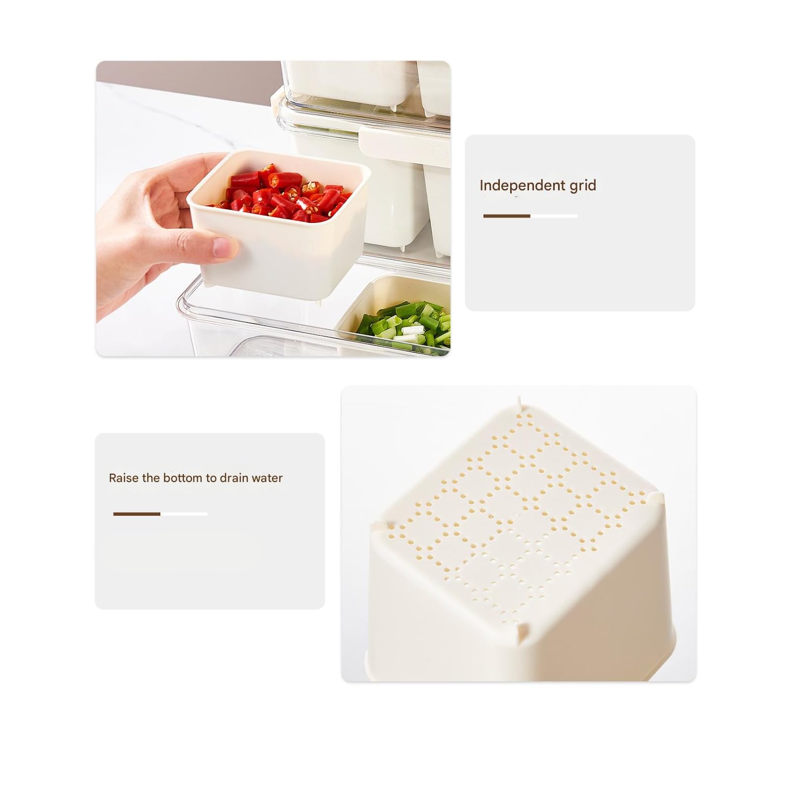 Generisch Contenitore trasparente per spezie con diversi scomparti per uso organizzato in cucina e ristorante. Grande contenitore trasparente per spezie, ideale per la cucina domestica
