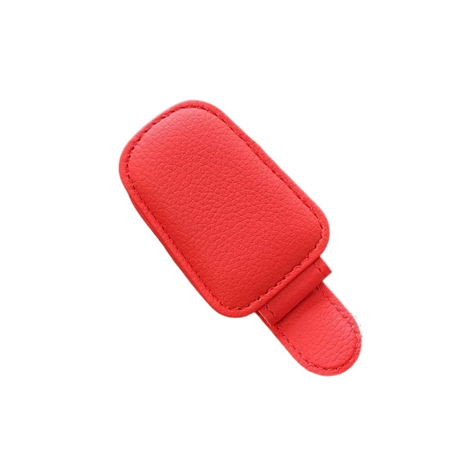 Supporto Universale per Occhiali da Sole Clip Magnetica in Pelle Biglietto per Biglietti Visiera Parasole per Scatola Decorativi Custodia Occhiali da Sole Auto(Red)