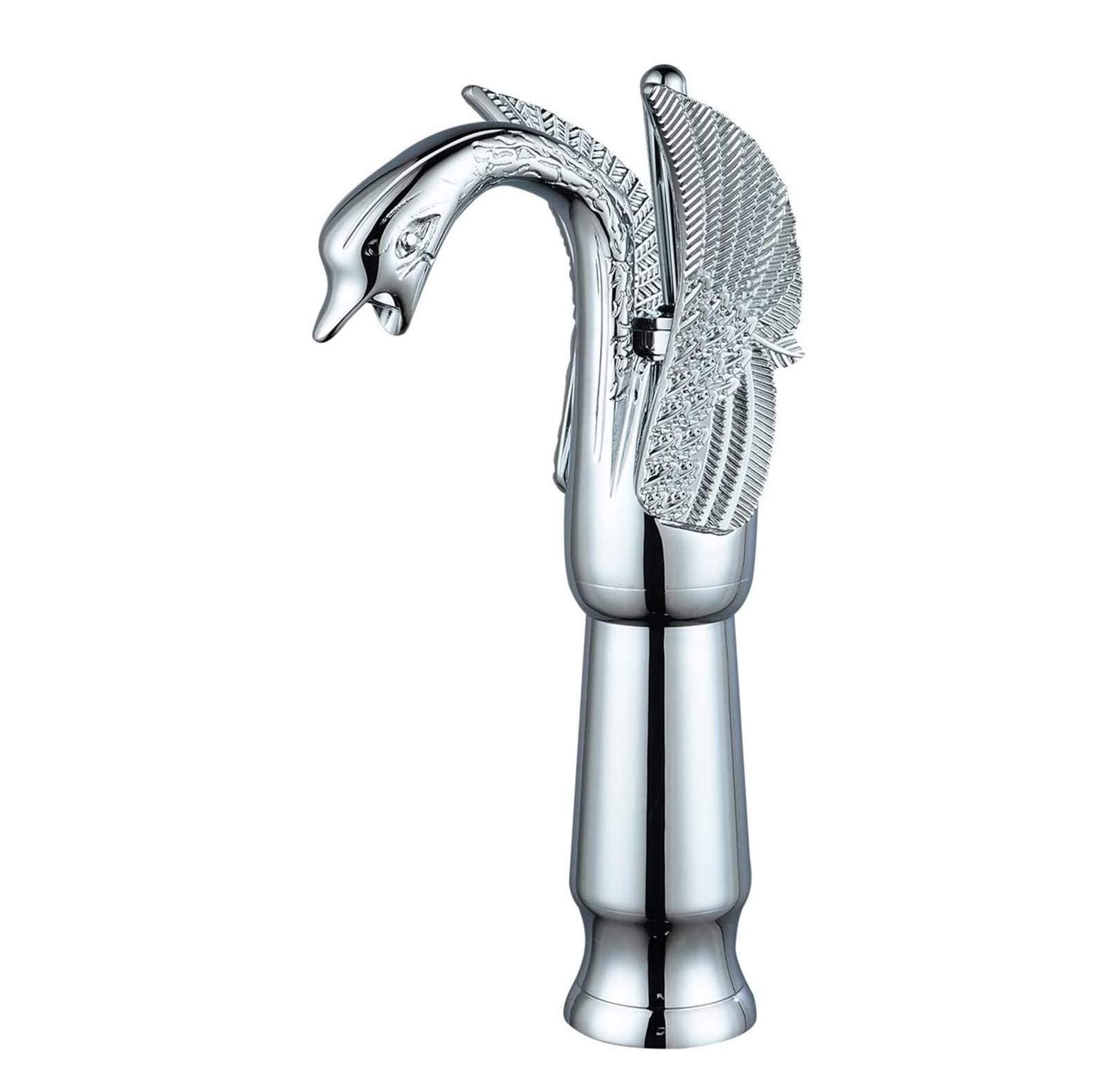 Nfusrxmbk Chrome Swan Bathroom Faucet Single Handle One Hole Bathroom Vessel Sink Faucet Deck Mount Lavatory Sink Faucet