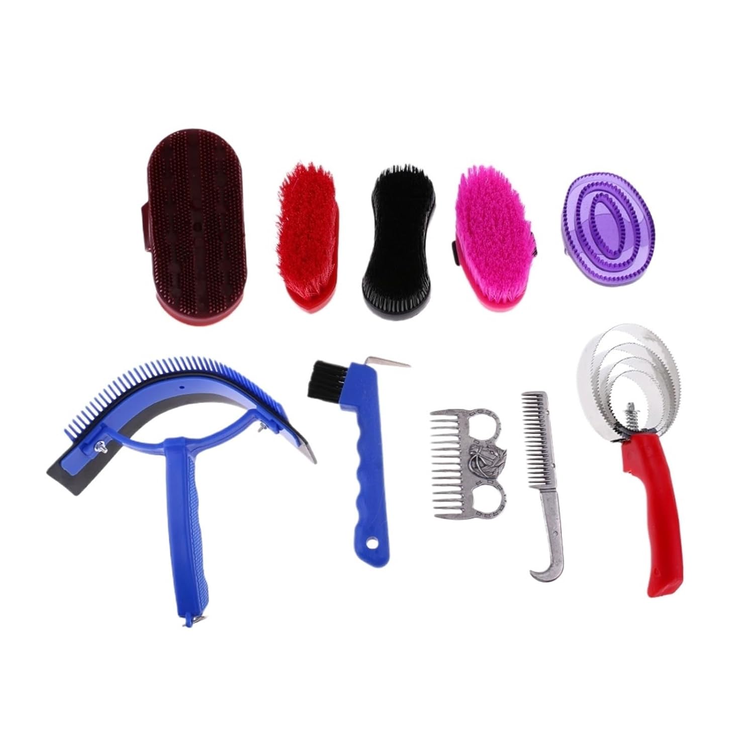 10 Pieces Horse Grooming Kit Equestrian Brush