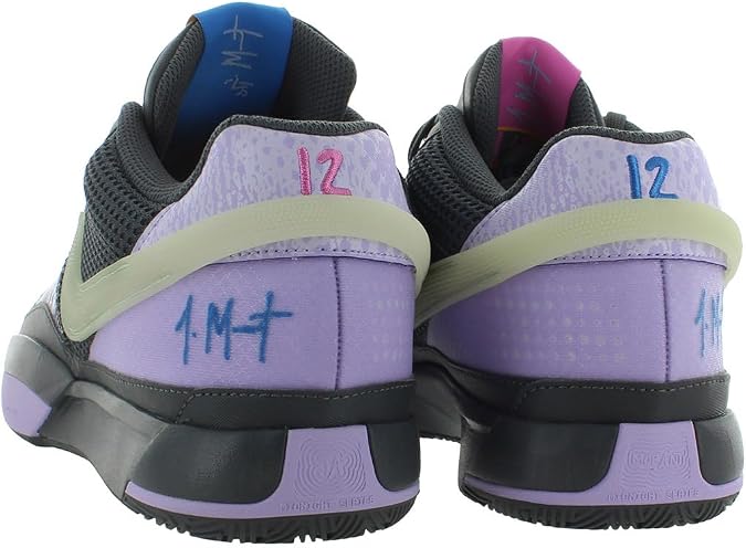 Nike Men's Ja 1 Basketball Shoe, Iron Grey Multi Color Lilac Bloom, 7 UK