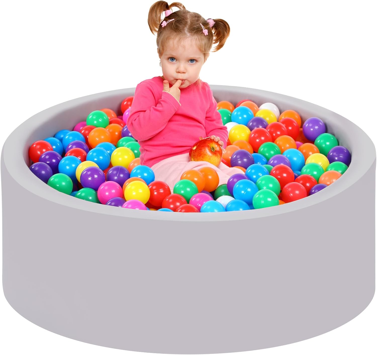 Foam Ball Pit for Toddlers with 200 Balls, Large Baby Ball