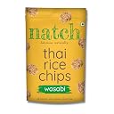 Natch Thai Sticky Rice Chips, Gluten Free, Vegan, Party Family Pack, All Natural Crunchy Crackers (Wasabi) 100 Gm gallery image