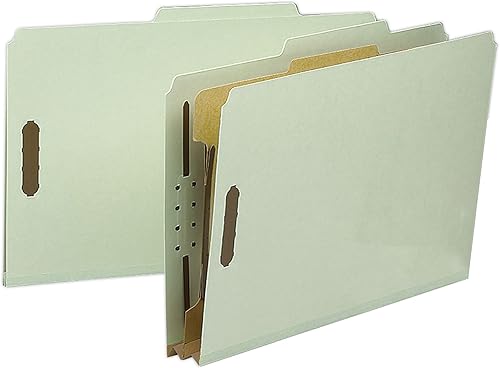 Miniatura 5 de Smead Carpeta de archivos de clasificación de cartón prensado 100% reciclado, 1 divisor, expansión de 2 pulgadas, tamaño legal, rojo, 10 por caja