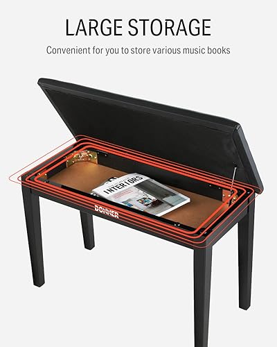 Miniatura 6 de Donner DDP-100S - Piano digital de 88 teclas, teclado de piano de acción de martillo graduado con MIDI INOUT, 200 sonidos, 200 ritmos, 100